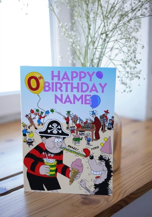 Personalised birthday card template with 'Happy Birthday' text and space for a name, ideal for custom celebrations.