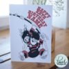 KA-POW! Personalise this Dennis & Gnasher Pole-vault Birthday card with names/ages for explosive Beano fun. Premium quality, ships fast – chaos guaranteed!