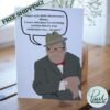 Humorous birthday card featuring UK comedy character Count Arthur Strong, with text: โHappy xxth Birth Anniversary Name... I mean well done for surviving another bloody year! Celebration day... oh sod it!โ Printed on 350gsm matt card, with options to personalise name and age. Design reflects Arthurโs signature blundering charm.