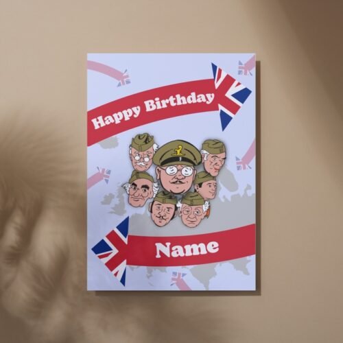 Overhead view of hand-drawn comedy card showing clean print and vibrant colours