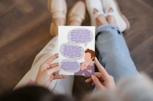 Greeting card with bold silhouette style and smooth 350gsm cardstock finish