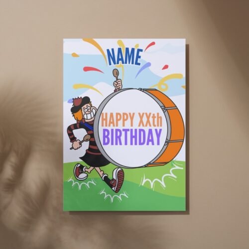 Flat lay of 350gsm matte card and envelope next to colourful confetti